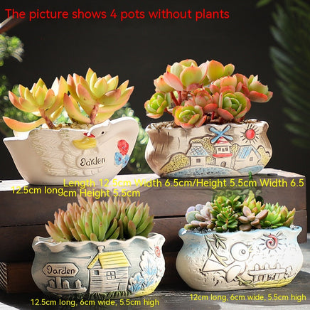 Large Succulent Flower Pot Ceramic - Fun Gifts & More