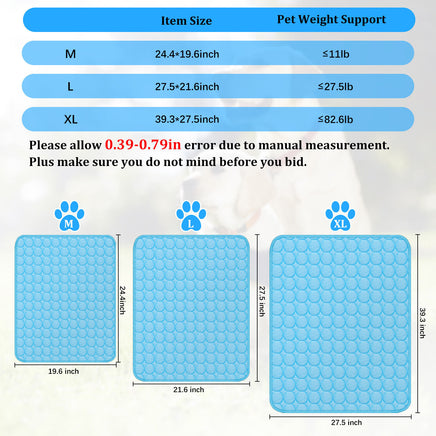 Pet Cooling Mat Cool Pad Cushion Dog Cat Puppy Blanket For Summer Sleeping Bed Dog Cooling Bed Pet Cooling Mat - Fun Gifts & More