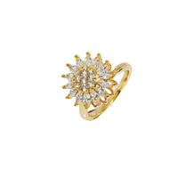 Rotating SUNFLOWER Full Diamond Sunflower Ring - Fun Gifts & More