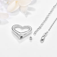 Heart Urn Necklace for Ashes for Women 925 Sterling Silver Cremation Jewelry Necklace Urn - Fun Gifts & More