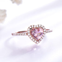 925 Sterling Silver  Morganite Ring - Fun Gifts & More