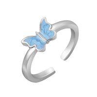 Hot Selling Creative Personality Butterfly 2-Piece Set Ins Same Punk Style Couple Ring - Fun Gifts & More