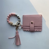 Silicone Bead Bracelet Card Bag Pu Tassel Women's Purse - Fun Gifts & More