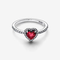 Sterling Silver Red Heart Ring Ruby - Fun Gifts & More