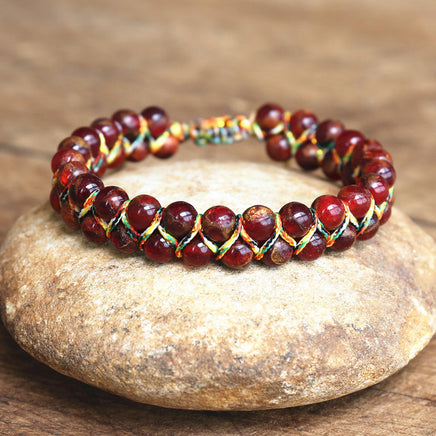 Hand-woven Adjustable Tiger-eye Bracelet - Fun Gifts & More