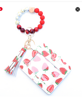 Silicone Bead Bracelet Card Bag Pu Tassel Women's Purse - Fun Gifts & More