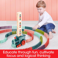 Domino Train Toys Baby Toys Car Puzzle Automatic Release Licensing Electric Building Blocks Train Toy - Fun Gifts & More