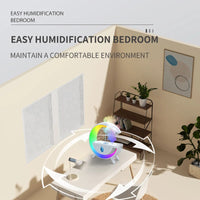 RGB Night Light Water Droplet Sprayer Anti-Gravity Air Humidifier 350ml Creative Home Office Mist Maker Diffuser Christmas Gift - Fun Gifts & More