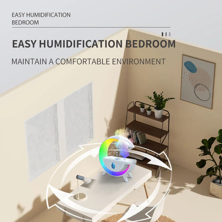 RGB Night Light Water Droplet Sprayer Anti-Gravity Air Humidifier 350ml Creative Home Office Mist Maker Diffuser Christmas Gift - Fun Gifts & More