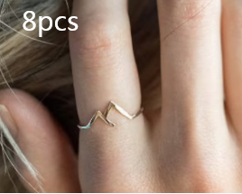 Mountain-shaped Copper Creative Custom Ladies Ring - Fun Gifts & More