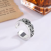 Retro Dark Thorn Ring Men's Sterling Silver - Fun Gifts & More