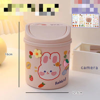 Desktop Trash Can Desk Organizer Bucket Office Mini Bear Trash Can