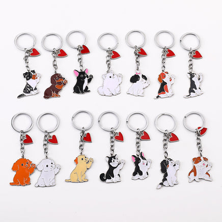 American Cute Fashion Pet Waving Dog Keychain Pendant - Fun Gifts & More