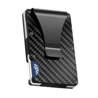 Carbon Fiber Blocking Slim Money Clip RFID Card Holder Metal Men Wallet Gift - Fun Gifts & More