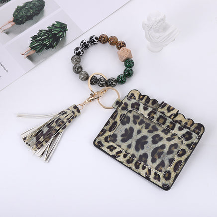 Silicone Bead Bracelet Card Bag Pu Tassel Women's Purse - Fun Gifts & More