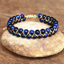 Hand-woven Adjustable Tiger-eye Bracelet - Fun Gifts & More