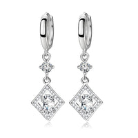 Stylish Sterling Silver Diamond Earrings - Fun Gifts & More