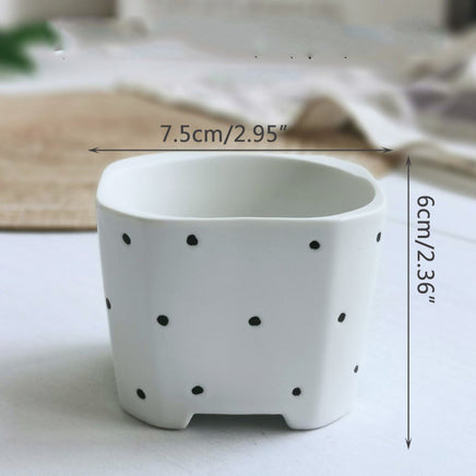 Japanese Simple Ceramic Succulent Flower Pot Green Plant Pot Container - Fun Gifts & More