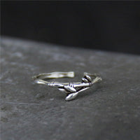 Sterling Silver Bamboo Leaf Ring Women's Ring - Fun Gifts & More