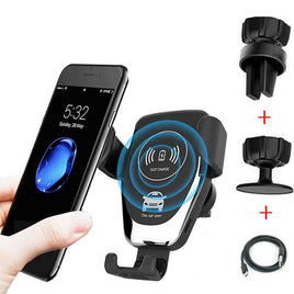 10W QI Wireless Fast Car Charger Mount Holder Stand Automatic Clamping Charging - Fun Gifts & More