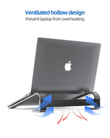 Laptop Stand Aluminium Portable Removable Laptop Rise Ventilated Detachable Ergonomic Laptop Holder - Fun Gifts & More