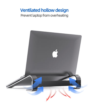 Laptop Stand Aluminium Portable Removable Laptop Rise Ventilated Detachable Ergonomic Laptop Holder - Fun Gifts & More