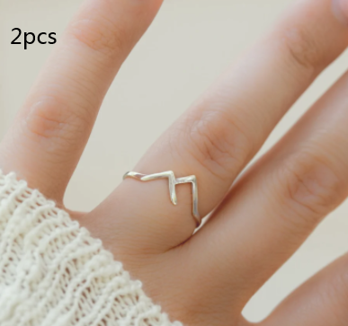 Mountain-shaped Copper Creative Custom Ladies Ring - Fun Gifts & More