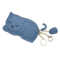 Cat Ultra-thin Coin Purse Genuine Leather Internet Celebrity Key Bag - Fun Gifts & More