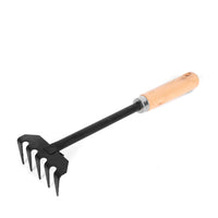 Garden Garden Tools Wooden Handle Rake Five Tooth Rake - Fun Gifts & More