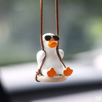 Cool Knit Cap Duck Car Pendant - Fun Gifts & More