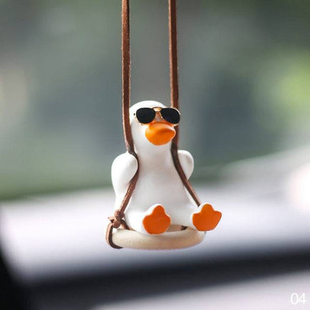 Cool Knit Cap Duck Car Pendant - Fun Gifts & More