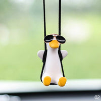 Cool Knit Cap Duck Car Pendant - Fun Gifts & More