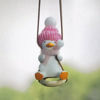 Cool Knit Cap Duck Car Pendant - Fun Gifts & More