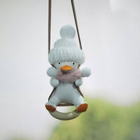 Cool Knit Cap Duck Car Pendant - Fun Gifts & More