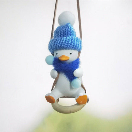 Cool Knit Cap Duck Car Pendant - Fun Gifts & More