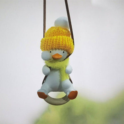 Cool Knit Cap Duck Car Pendant - Fun Gifts & More