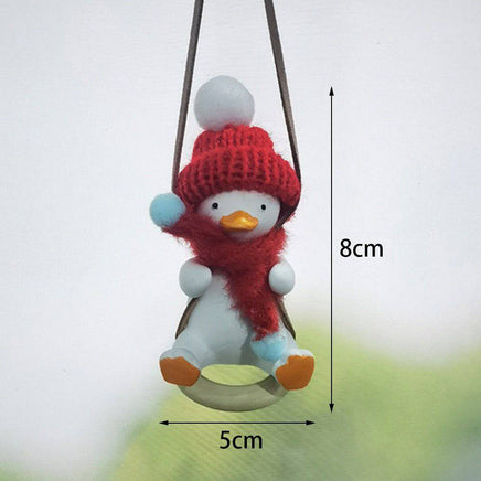 Cool Knit Cap Duck Car Pendant - Fun Gifts & More