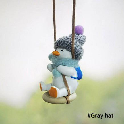 Cool Knit Cap Duck Car Pendant - Fun Gifts & More