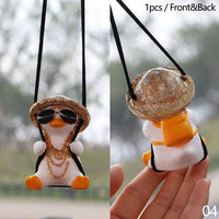 Cool Knit Cap Duck Car Pendant - Fun Gifts & More