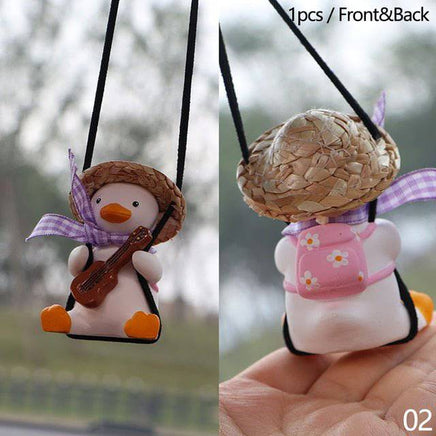 Cool Knit Cap Duck Car Pendant - Fun Gifts & More