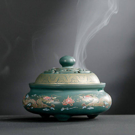 Ceramic Cloisonne Incense Burner, Backward Incense Burner, Incense Channel Enamel - Fun Gifts & More