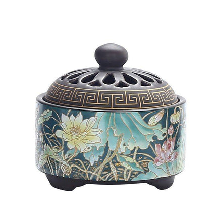 Ceramic Cloisonne Incense Burner, Backward Incense Burner, Incense Channel Enamel - Fun Gifts & More