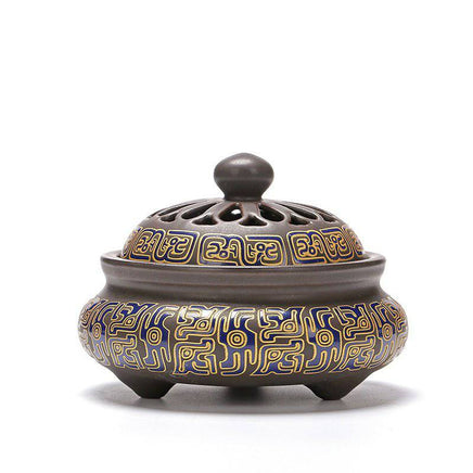 Ceramic Cloisonne Incense Burner, Backward Incense Burner, Incense Channel Enamel - Fun Gifts & More