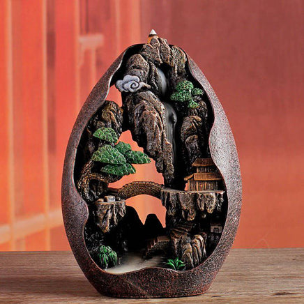 Backflow Incense Burner Home Decoration Ceramic Aroma Burner Sandalwood Incense - Fun Gifts & More