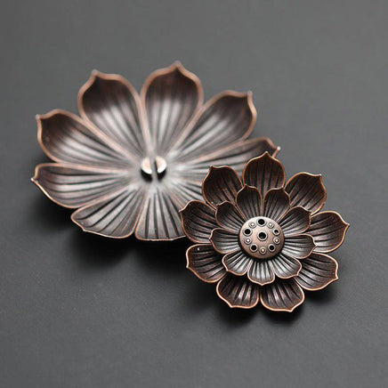 Zinc Alloy Lotus Incense Stick Holder - Fun Gifts & More