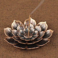 Zinc Alloy Lotus Incense Stick Holder - Fun Gifts & More