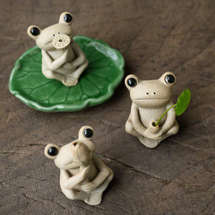 Ceramic Handmade Small Frog Incense Stick Incense - Fun Gifts & More