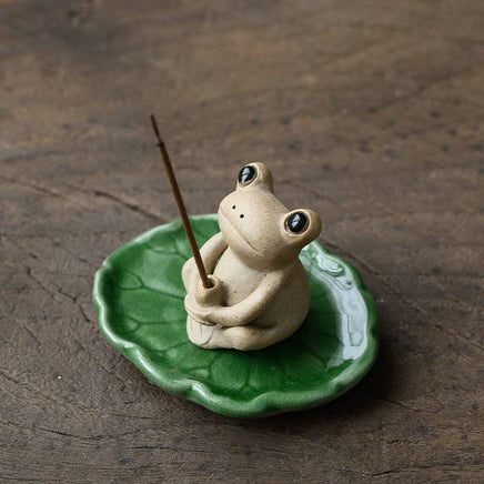 Ceramic Handmade Small Frog Incense Stick Incense - Fun Gifts & More