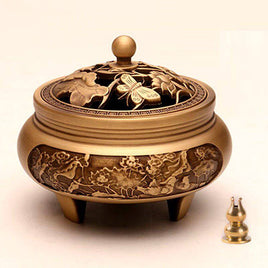 Copper Pujiang Antique Copper Incense Burner Pure Copper Incense Burner Household Zen Xuande Incense Sandalwood Incense Burner Custom Carved - Fun Gifts & More