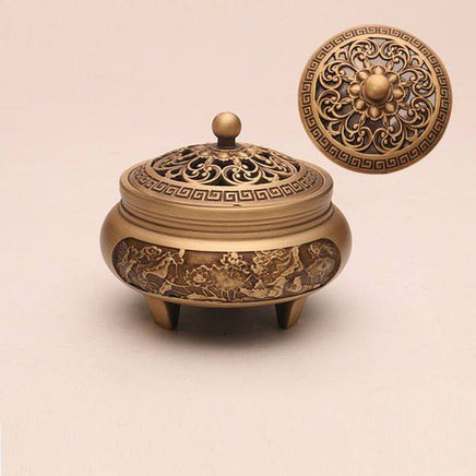 Copper Pujiang Antique Copper Incense Burner Pure Copper Incense Burner Household Zen Xuande Incense Sandalwood Incense Burner Custom Carved - Fun Gifts & More